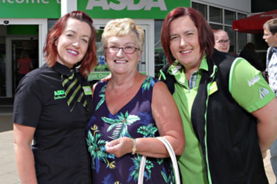 Sheila Palmer from Asda Coleraine with her daughters Sam and Charlotte