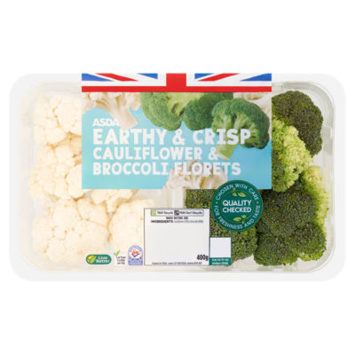 ASDA Earthy & Crisp Cauliflower & Broccoli Florets 400g