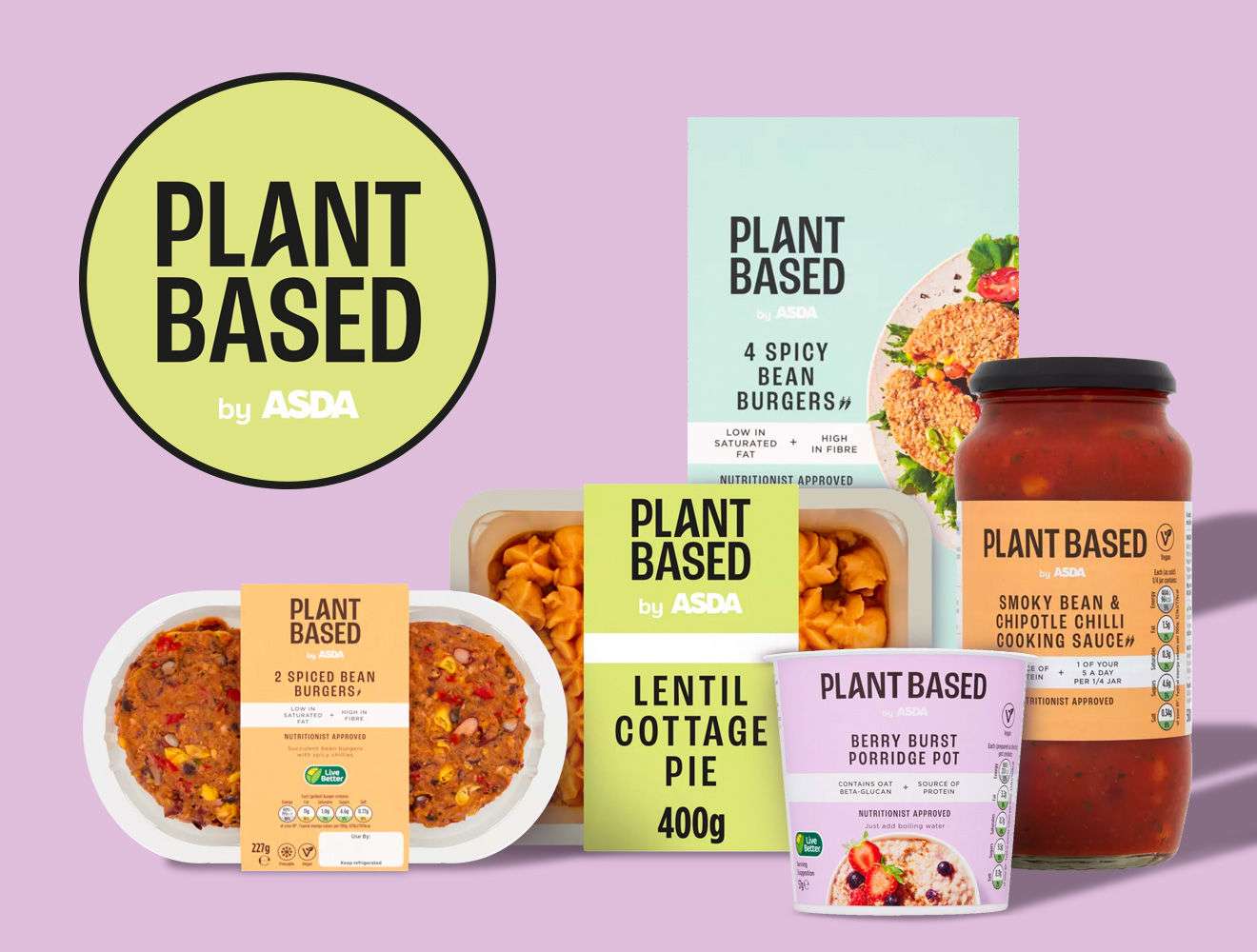 Asda Plant Based vegan branded products