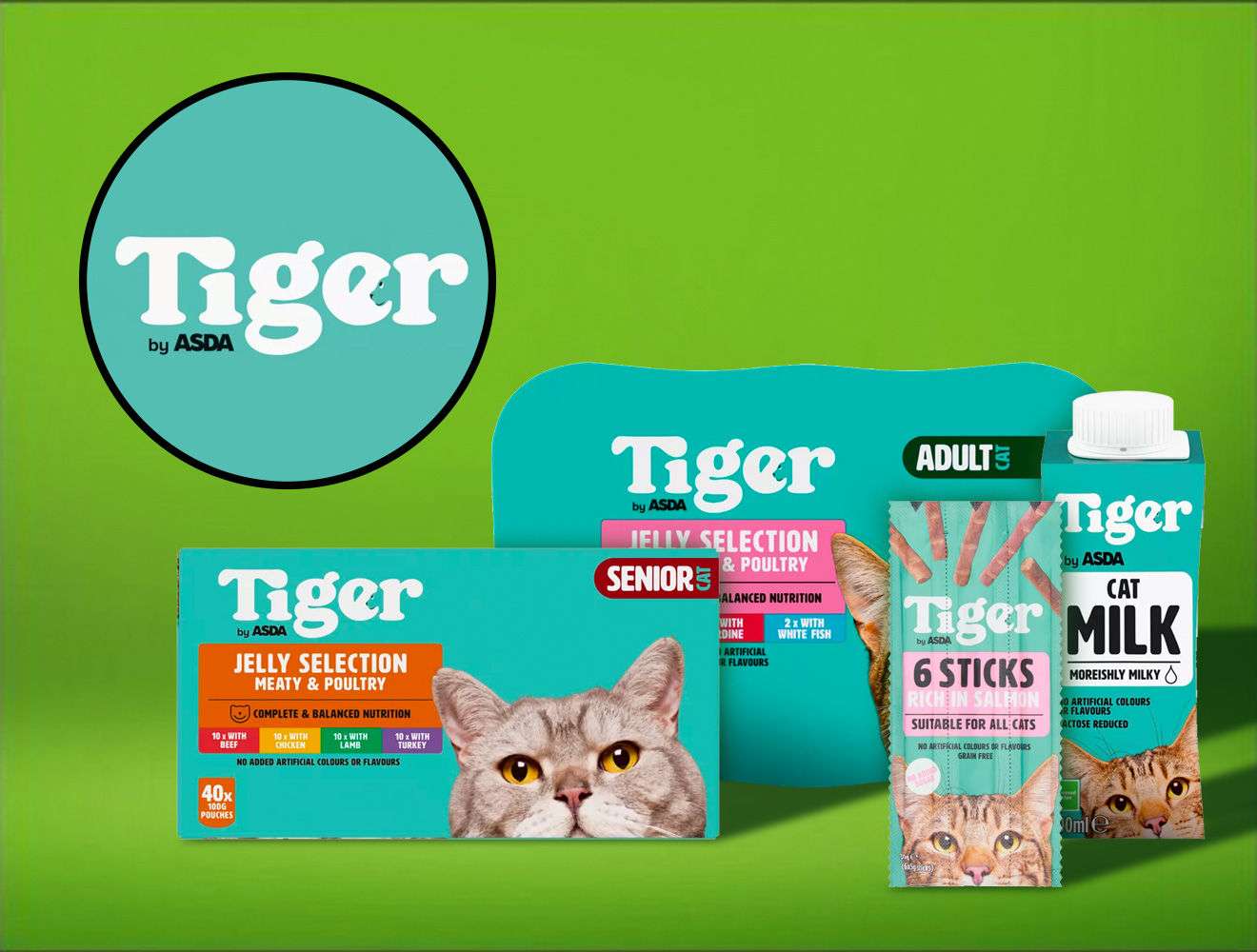 Asda Tiger cat food branded products