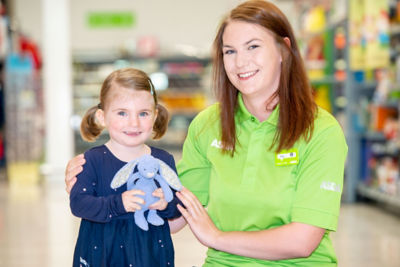 Violet is reunited with Bunny by Kay Pugh from Asda Leith