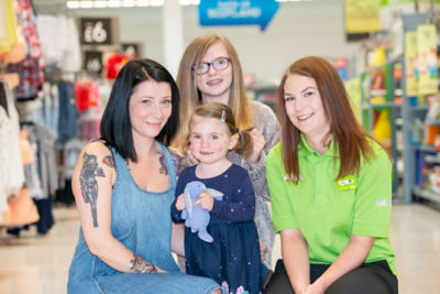 Violet MacIntosh is reunited with her lost Bunny at Asda Leith