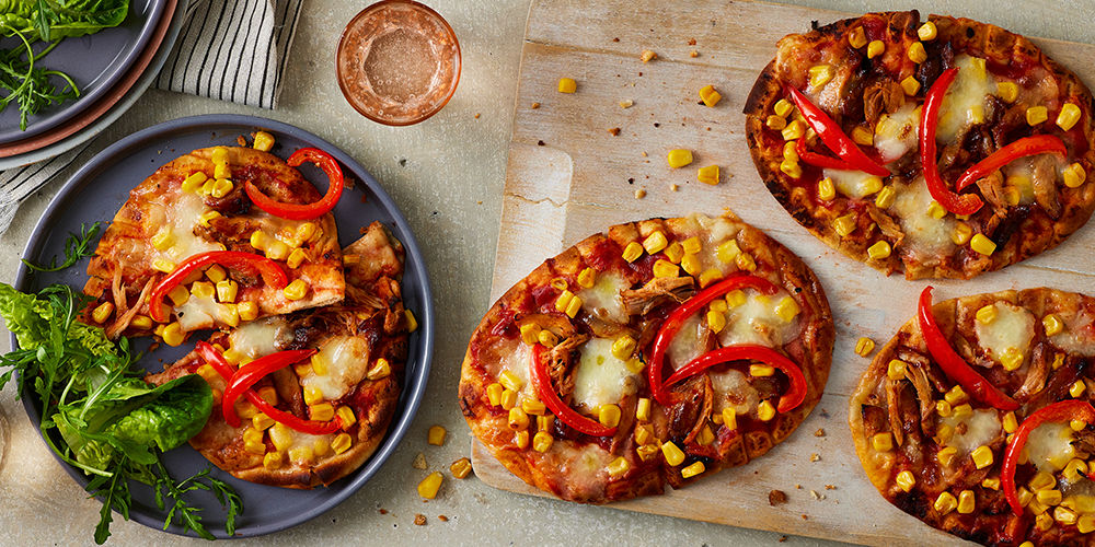 Chicken & Pepper Flatbread Pizza