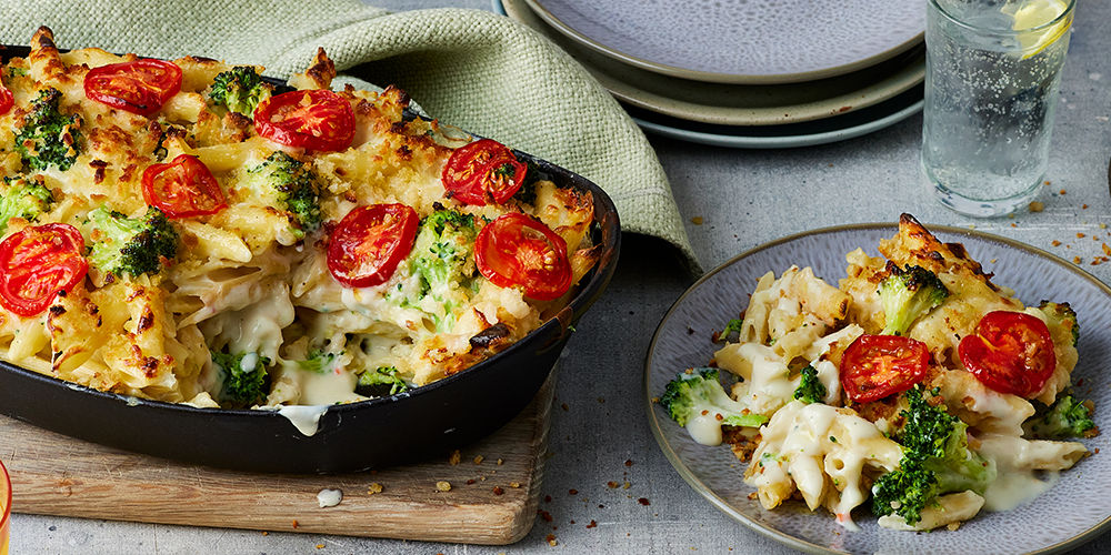 Creamy Mozzarella & Broccoli Pasta Bake