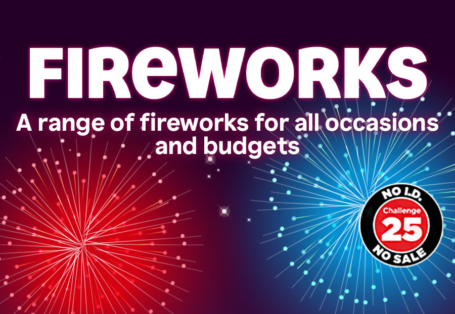 Fireworks. A range of fireworks for all occasions and budgets.