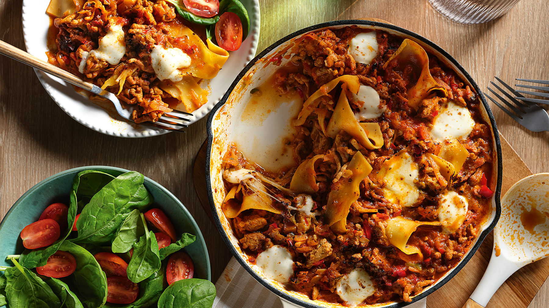 One Pan Turkey Mince Lasagne