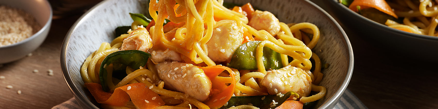 Sticky Chicken, Carrot & Orange Noodles