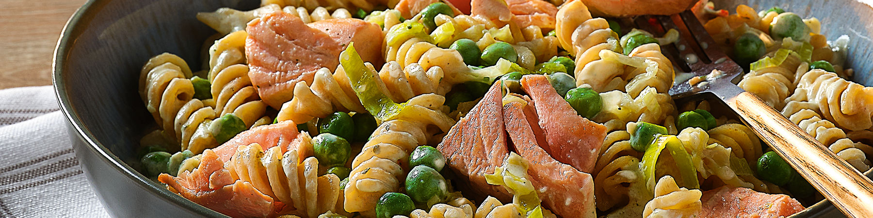 Creamy Salmon Pasta with Peas