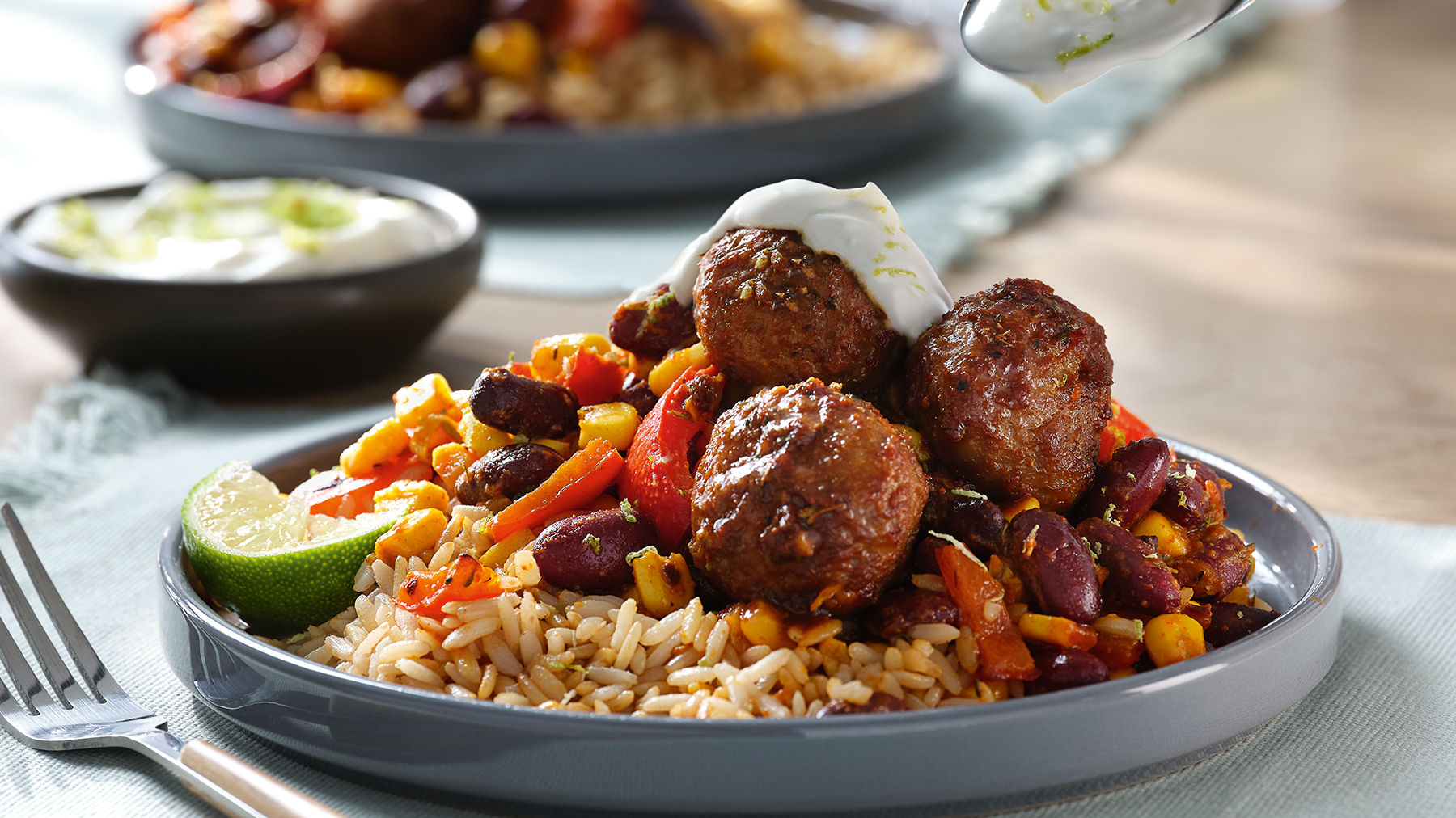 Traybake Mexican Meatballs
