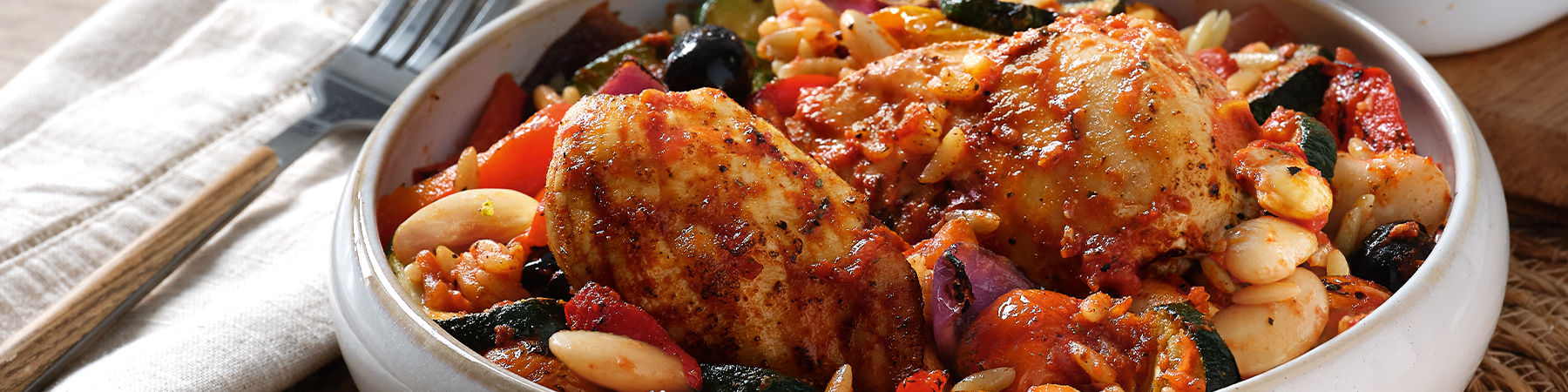 Italian Chicken and Orzo Bake