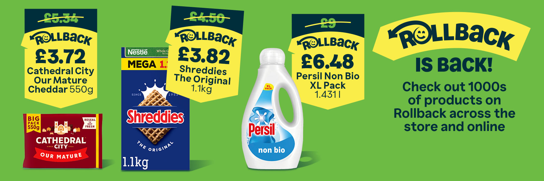 Rollback is back! Check out 1000s of products on Rollback across the store and online