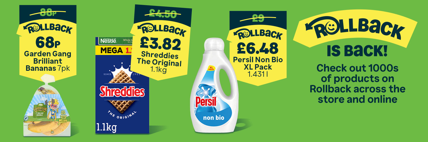 Rollback is back! Check out 1000s of products on Rollback across the store and online