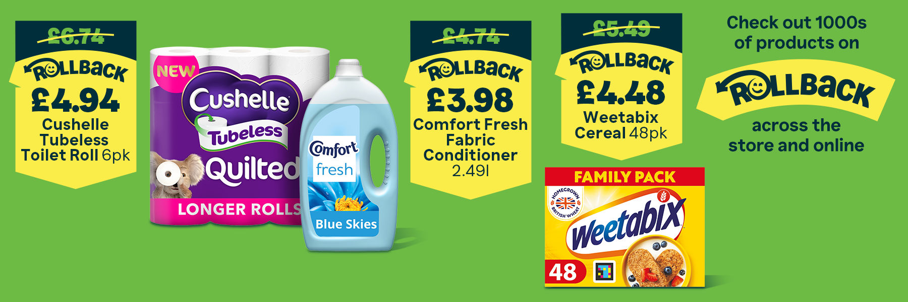 Check out 1000s of products on Rollback across the store and online.