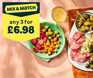 Summer Vibes. Mix & Match any 3 for £6.98 across selected picnic and deli.