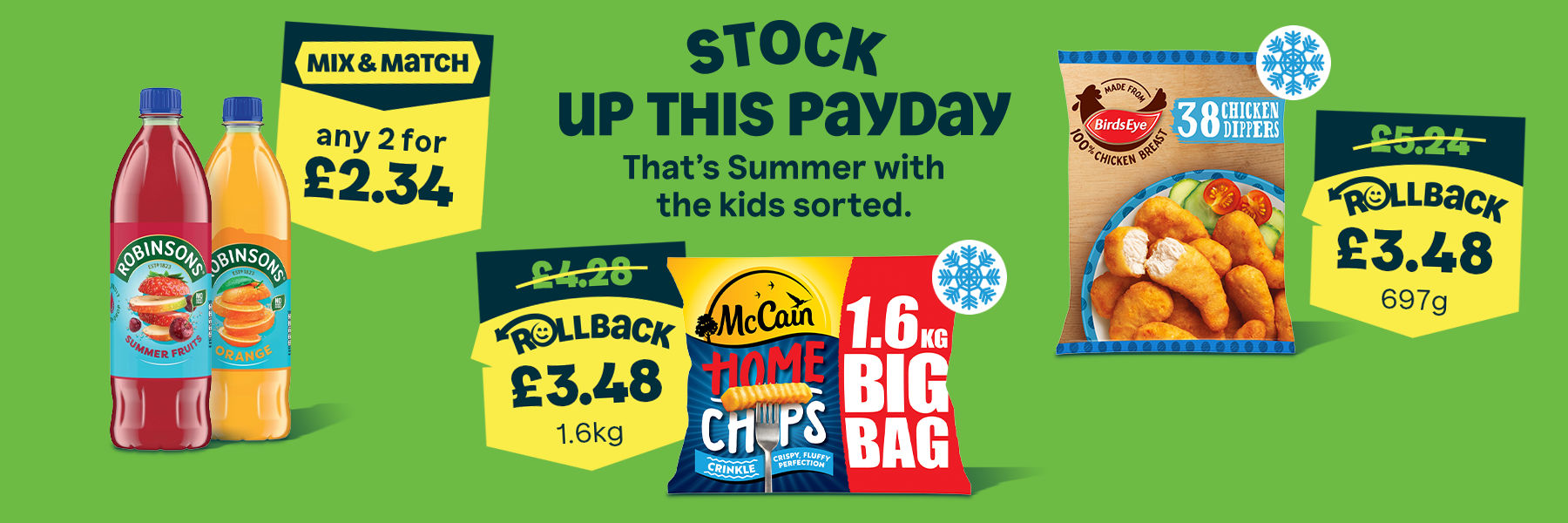 Stock Up This Payday. That's Sumer with the kids sorted. Shop now.