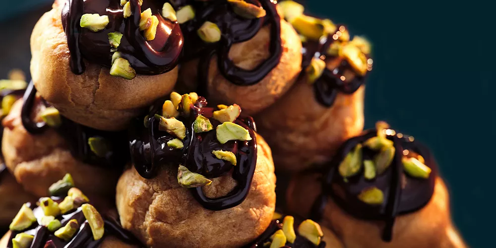 Exceptional Pistachio Profiteroles