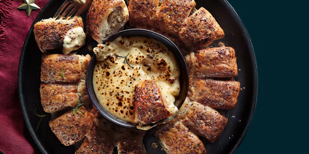Asda Pigs in Duvet with Cheese Fondue Dip