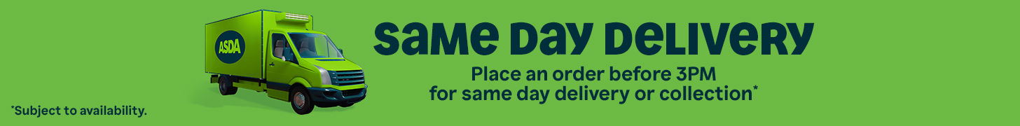 Same Day Delivery. Place an order before 3PM for same day delivery or collection* *Subject to availability.