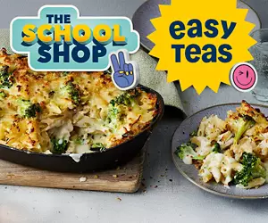 The School Shop. Easy Teas: Cheesy Vegetable Pasta.