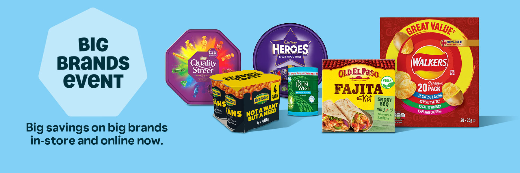 Big Brands Event. Big savings on big brands in-store and online now.