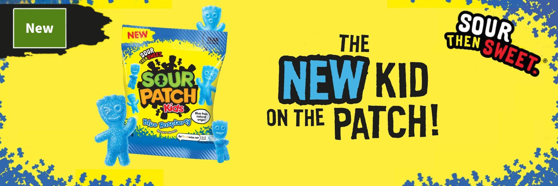 Limited Edition Sour Patch Kids. The New Kid on the Patch. Sour then Sweet.