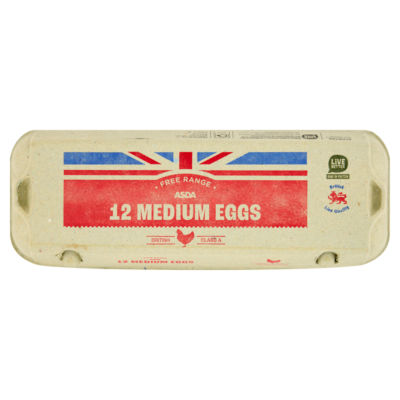 ASDA 12 Free Range Medium Eggs
