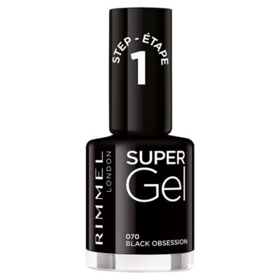 Rimmel London Super Gel Nail Polish Black 12Ml