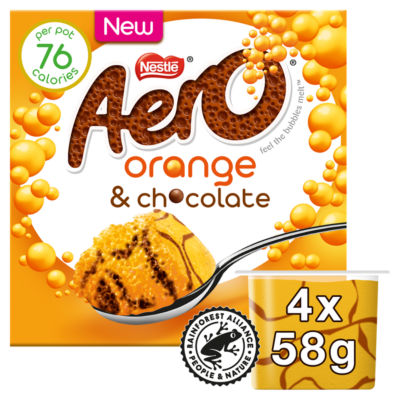 Aero Orange & Chocolate Mousse 4 x 58g