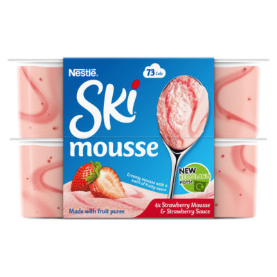Ski Strawberry Mousse 4 X60g