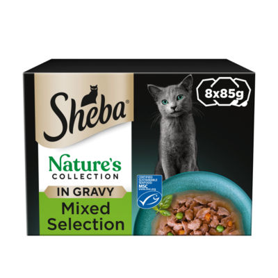 Sheba ® Nature's Collection Adult Cat Food Mixed Selection Gravy 8x85g Tray