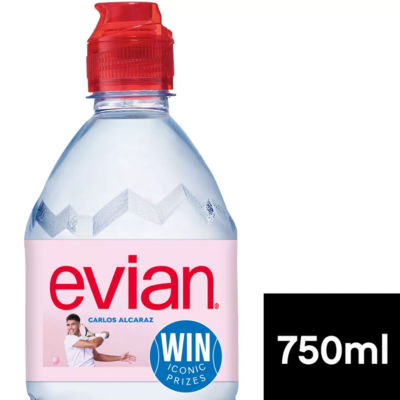 Evian Still Natural Mineral Spring Bottled Water