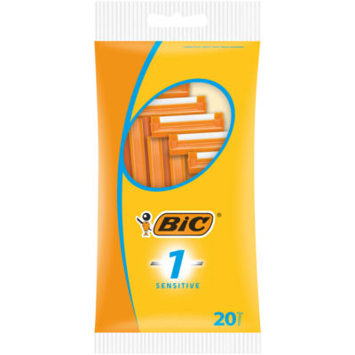 Bic 1 Sensitive Single Blade Disposable Razor X20