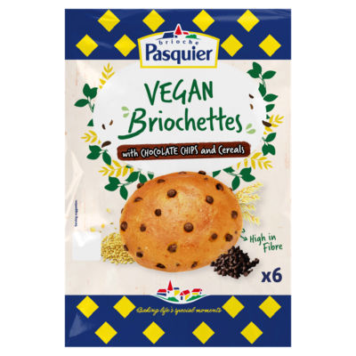 Brioche Pasquier Vegan Briochettes with Chocolate Chips and Cereals