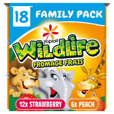 Wildlife Wildlife Kids Strawberry & Peach Yoghurt Pots 18 x 45g