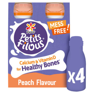 Petits Filous Kids Peach Drinking Yoghurt 4 x 100g