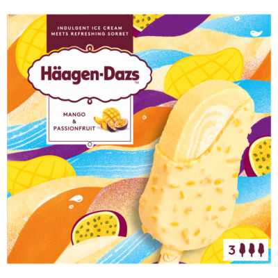 Häagen-Dazs Mango & Passionfruit Ice Cream Sticks 3x80ml
