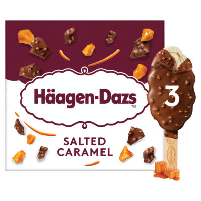 Häagen-Dazs Haagen-Dazs Chunky Salted Caramel Stick Bar Ice Cream 3x80ml