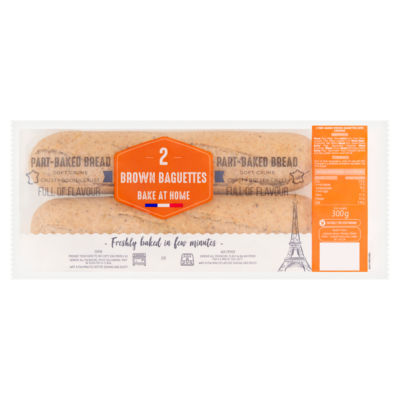 Bake at Home 2 Brown Baguettes 300g