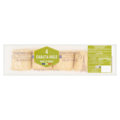 Bake at Home 4 Ciabatta Rolls 250g