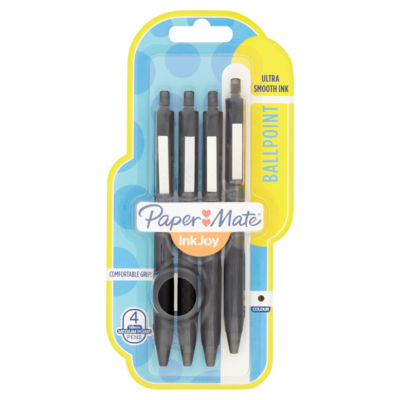 Paper Mate Paper Mate InkJoy 300 Ballpoint Pens, Black, 4 Count