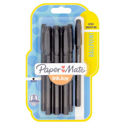 Paper Mate Paper Mate InkJoy 100 Ballpoint Pens, Black, 8 Count
