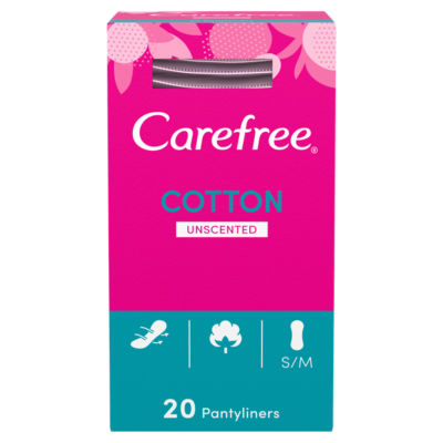 Carefree Panty Liners Pads Folded Breathable Pack of 20