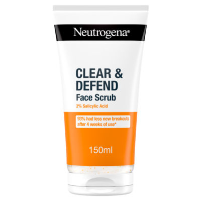 NEUTROGENA Clear & Defend Facial Scrub 2% Salicylic Acid (1x 150ml)
