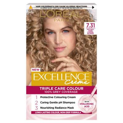 L'Oréal Excellence L'Oreal Paris Excellence Core 7.31 Natural Dark Caramel Blonde Permanent Hair Dye