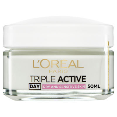 L'Oréal Paris Triple Active Day Moisturiser Dry and Sensitive Skin 50ml