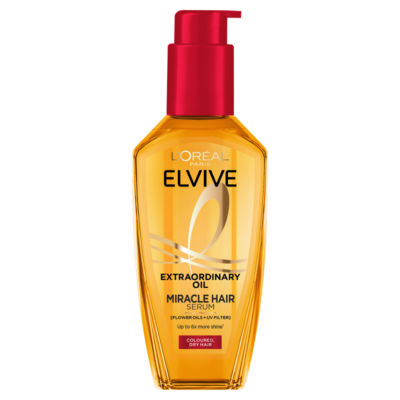 L'Oreal Elvive Extraordinary Oil Miracle Hair Serum Coloured Dry Hair 100ml - Image 2
