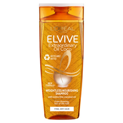 L'Oréal Elvive Shampoo by Elvive Extraordinary Oil Coconut for Weightless Normal to Dry Hair 300ml