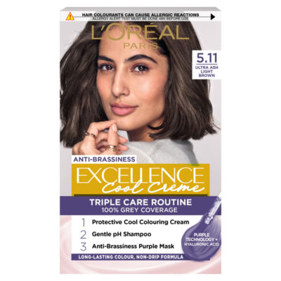 L'Oréal Excellence L'Oreal Paris Excellence Core 5.11 Ultra Ash Light Brown Permanent Hair Dye