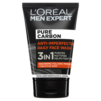 L'Oréal Men Expert Men Expert Pure Carbon 3 in 1 Daily Face Wash 100ml