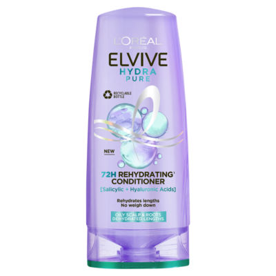 L'Oréal Elvive Hydra Pure 72h Rehydrating Conditioner 400ml